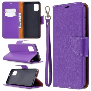 Case Samsung Galaxy A31 / Pre-Order * เคสลิ้นจี่พื้นผิวพร้อมซองหนังขาตั้งกระเป๋าสตางค์ *