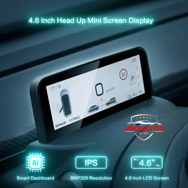 หน้าจอเรือนไมค์ดิจิตอล 4 นิ้ว Tesla Model Y