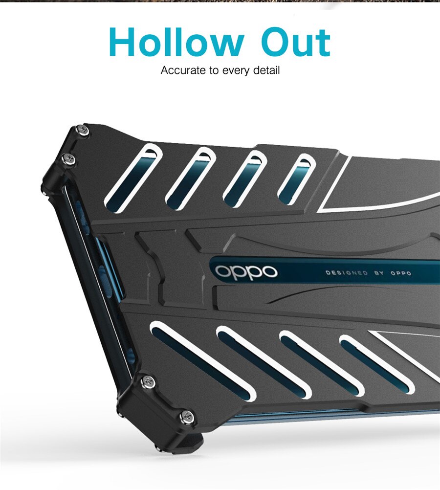 Case OPPO Reno 10x Zoom / พรีออเดอร์ * R-JUST Armor โลหะอลูมิเนียม กันกระแทก *