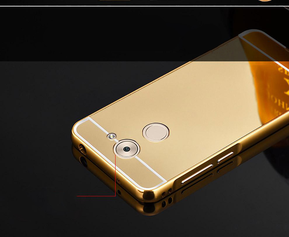 Case Huawei Y7 2017 / Pre-order * Bumpers 2in1 แกร่งกันชนโลหะ + พลาสติกแผ่นหลังเงาเหมือนกระจก *