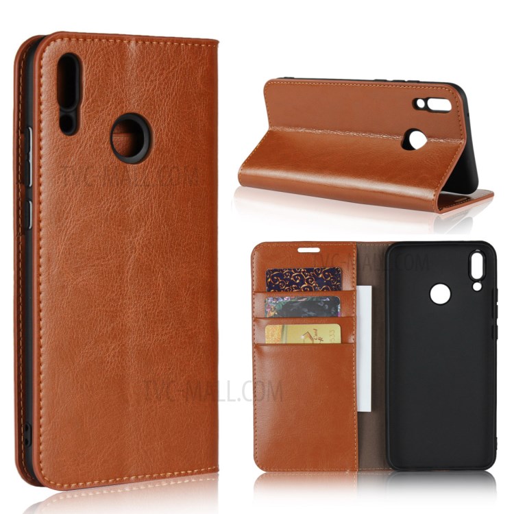 Case Huawei Y9 2019 / Pre-orde * เคสหนังวัวแท้ คุณภาพสูงที่มีผิวม้าอย่างมีสไตล์ *