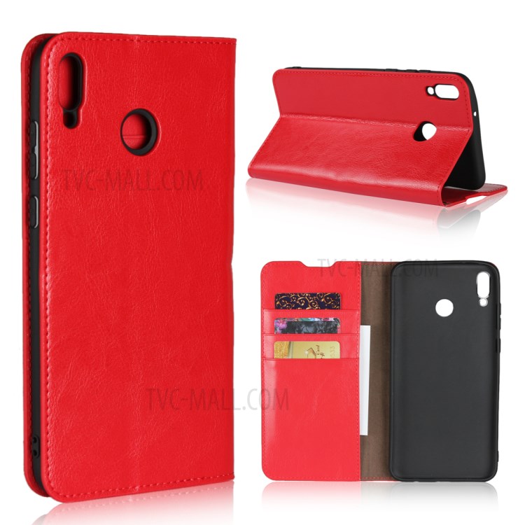 Case Huawei Y Max / Pre-Order * เคสกระเป๋าสตางค์หนังวัวแท้ *
