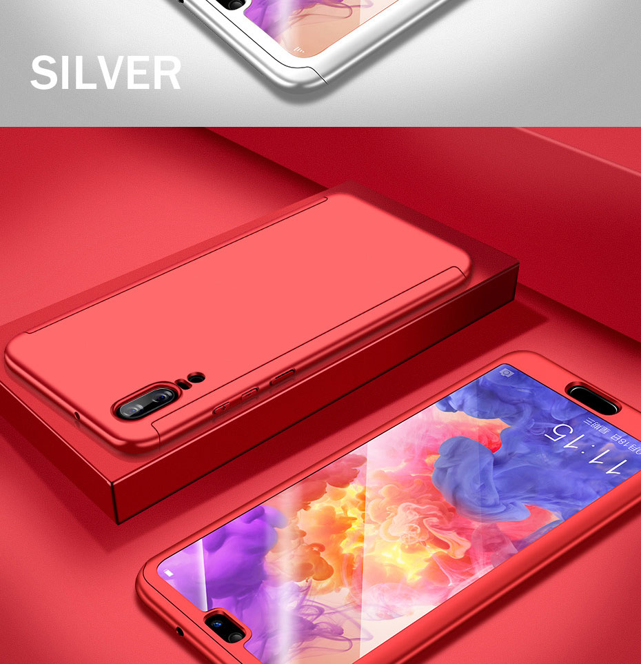 Case Huawei P20 Pro / Pre-order * เคสป้องกันมีฝาครอบเต็ม 360 องศา + กระจกนิรภัย *