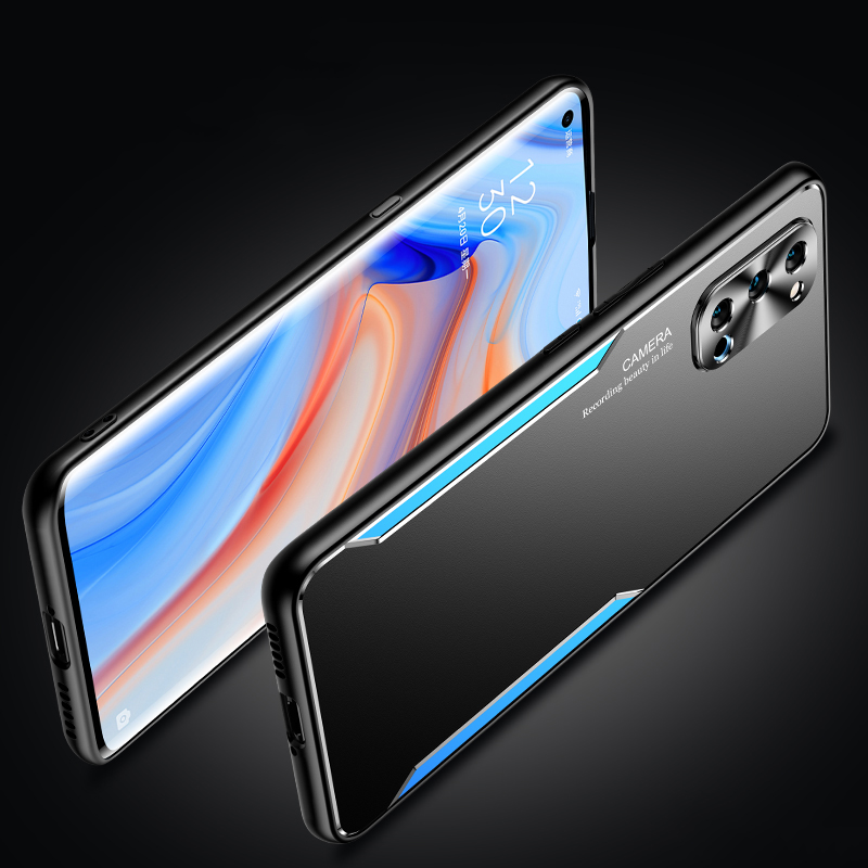 Case OPPO Reno 4 Pro # Pre-Order * เคสแผ่นหลังอลูมิเนียมอัลลอยด์คุณภาพ + ขอบ TPU ทนทานต่อการใช้งานเป็นเวลานาน *