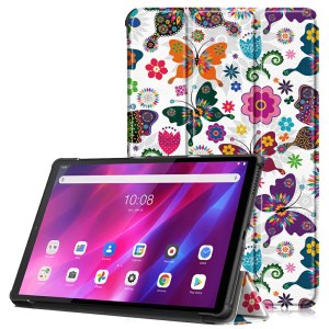 Case Lenovo Tab K10 # Pre-order * เคสหนัง PU แบบบางพิเศษและพีซีสมาร์ทฝาครอบป้องกันพร้อม Auto Sleep / Wake *