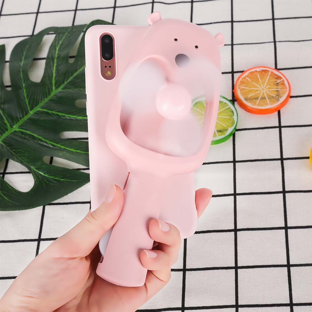 Case Huawei Mate 9 Pro / Pre-order * เคส 3D มินิพัดลม ซิลิโคนอ่อนนุ่มน่ารักหมี *