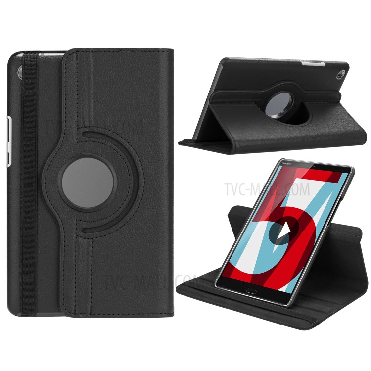 Case Huawei MediaPad M5 / Pre-Order * เคสหมุน 360 องศา ลิ้นจี่เนื้อคลาสสิกสะดวกสบายในการสัมผัส *