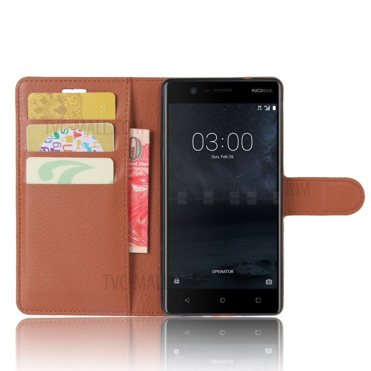Case Nokia 3 / Pre-order * เคสผิวลิ้นจี่ Wallet *