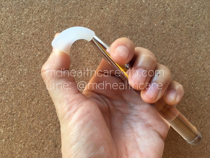 แปรงมาร์คหน้า ซิลิโคน (เว้ากลาง/ด้ามใส)***เกรด A