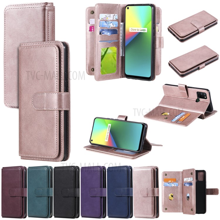 Case Realme C17/Realme 7i # Pre-Order * เคสกระเป๋าสตางค์หนังคุณภาพดีไซน์พร้อมช่องใส่การ์ด 10 แบบมัลติฟังก์ชั่น *
