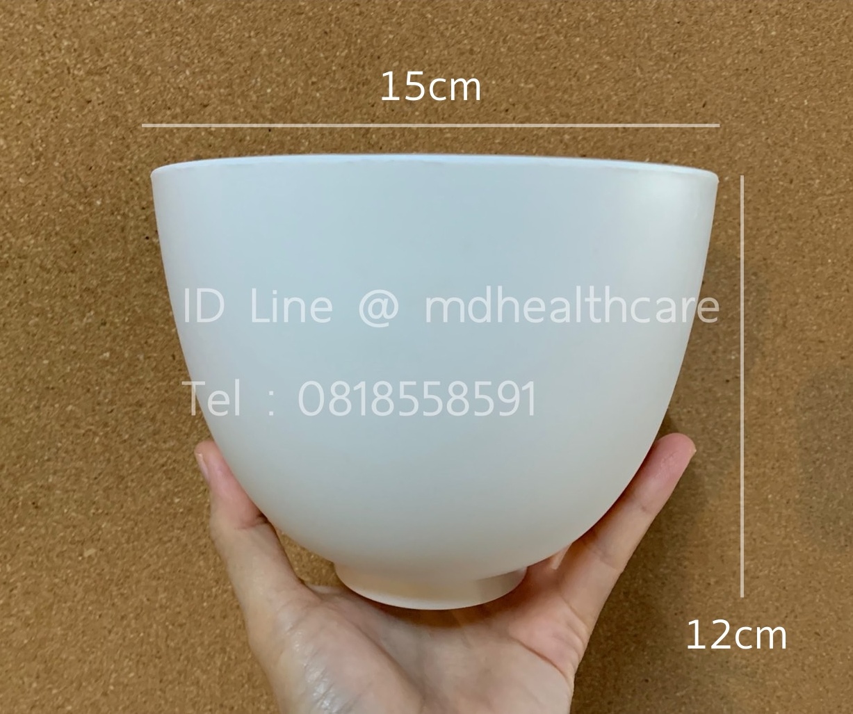 ถ้วยยางผสมมาร์ค ขนาดXXL 15*12cm.(1200ml.)