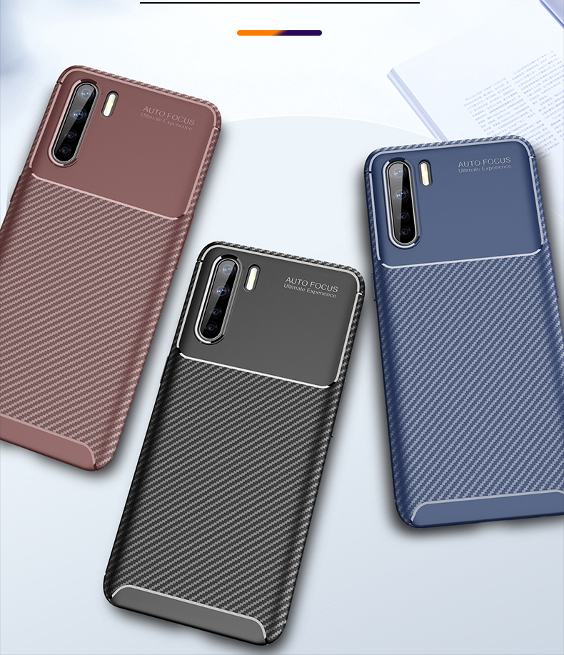 Case OPPO A91 / Pre-order * เคสกันกระแทกพื้นผิวคาร์บอนไฟเบอร์แบบทนกระแทก *