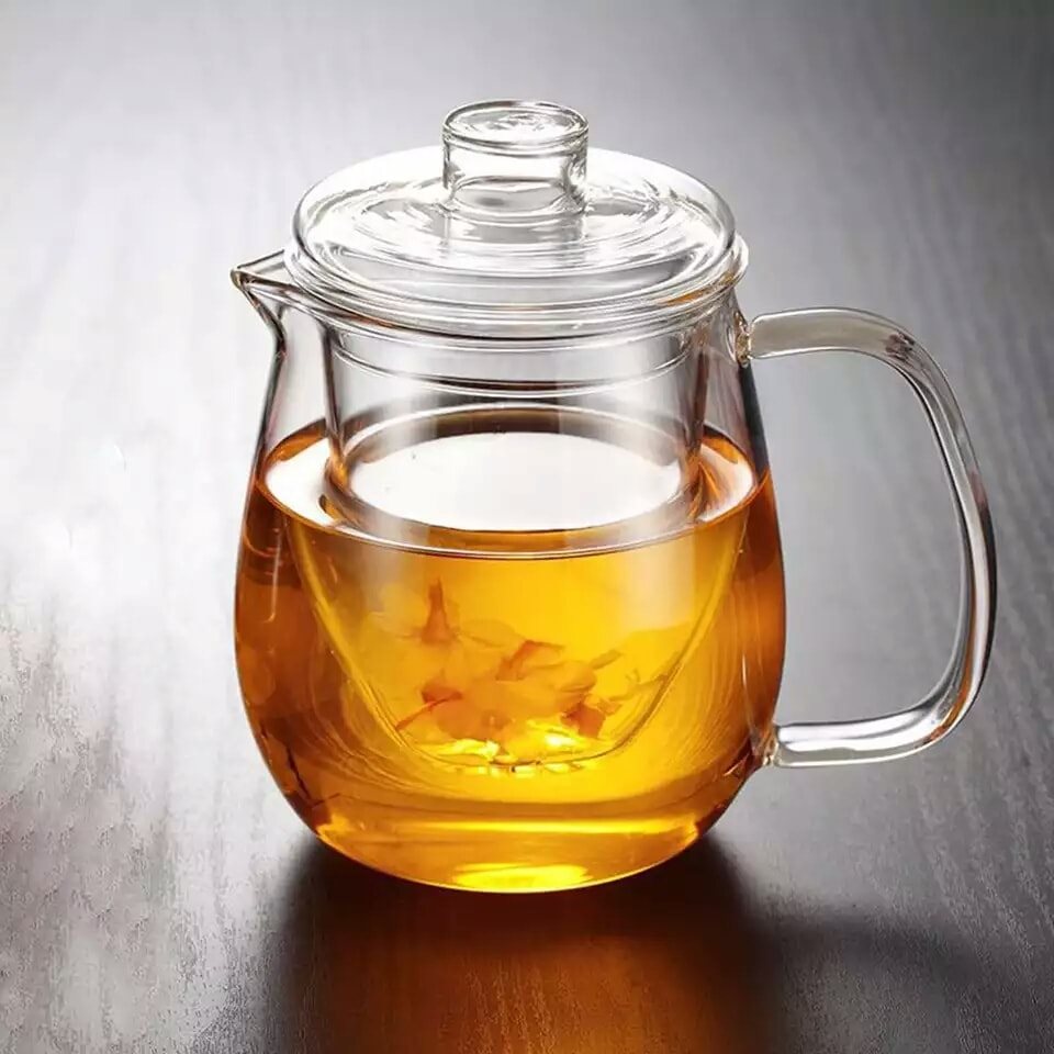 กาน้ำชาแก้ว ทรงสูง 600 ml.