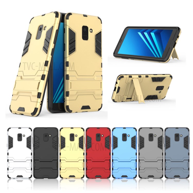 Case Samsung Galaxy A8 Plus (2018) / Pre-Order * เคสพลาสติก TPU Hybrid Hybrid มือถือพร้อมขาตั้ง