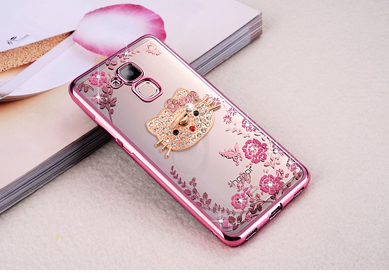 Case Huawei GR5 / Pre-order * เคสหรูหราเทคนิคการชุบทอง TPU ซิลิโคนอ่อนนุ่ม+ แหวน *