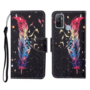 Case OPPO A53 (2020) # Pre-Order * เคสพิมพ์ลายหนัง PU เคสคลุมโทรศัพท์แบบเต็มรูปแบบพร้อมขาตั้ง *