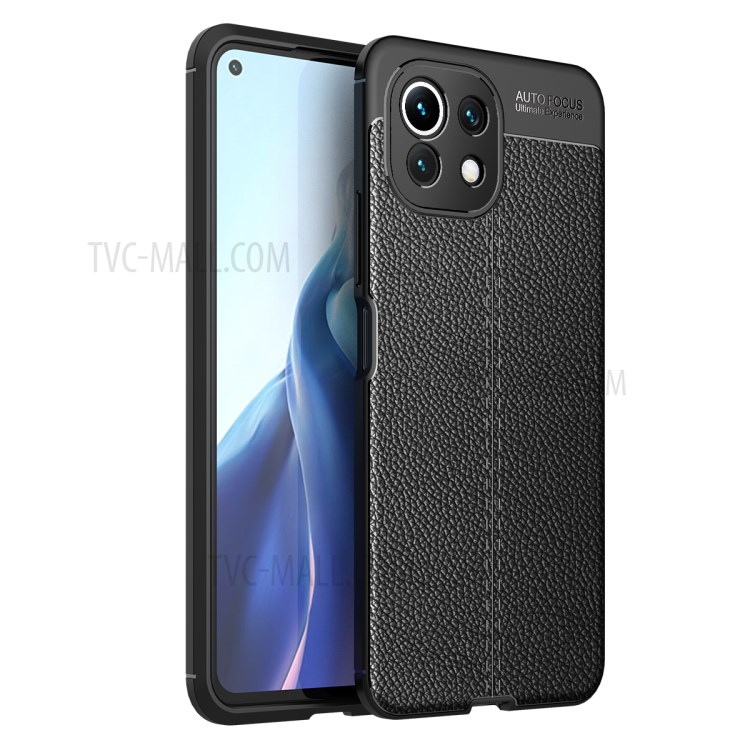 Case Xiaomi 11 Lite 5G # Pre-Order * เคสผิวลิ้นจี่เนื้อนุ่ม TPU เคสโทรศัพท์ฝาครอบป้องกัน วัสดุ TPU นุ่ม สามารถบิดได้อย่างอิสระโดยไม่แตก *