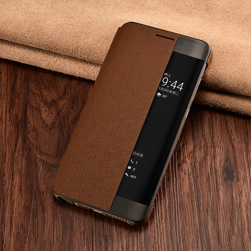 Case Huawei Mate 9 Pro / Pre-order * XOOMZ สมาร์ท หนังPU กากบาท handcrafted และสไตล์วินเทจ *