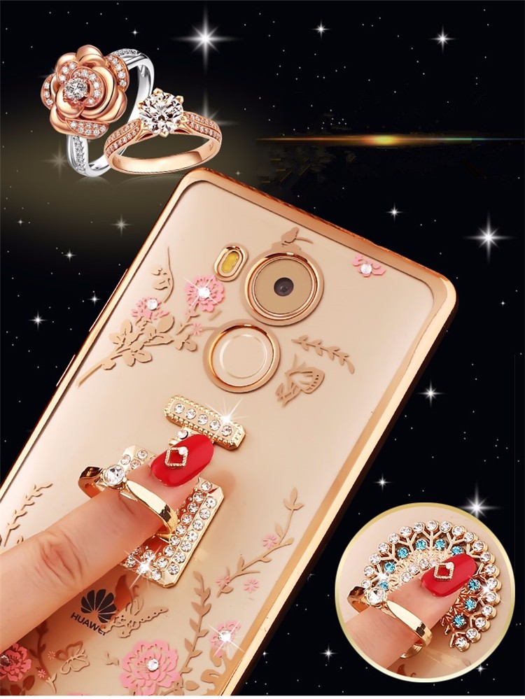 Case Huawei P7/ Pre-order * เคสหรูหราเทคนิคการชุบทอง TPU ซิลิโคนอ่อนนุ่ม + แหวน *
