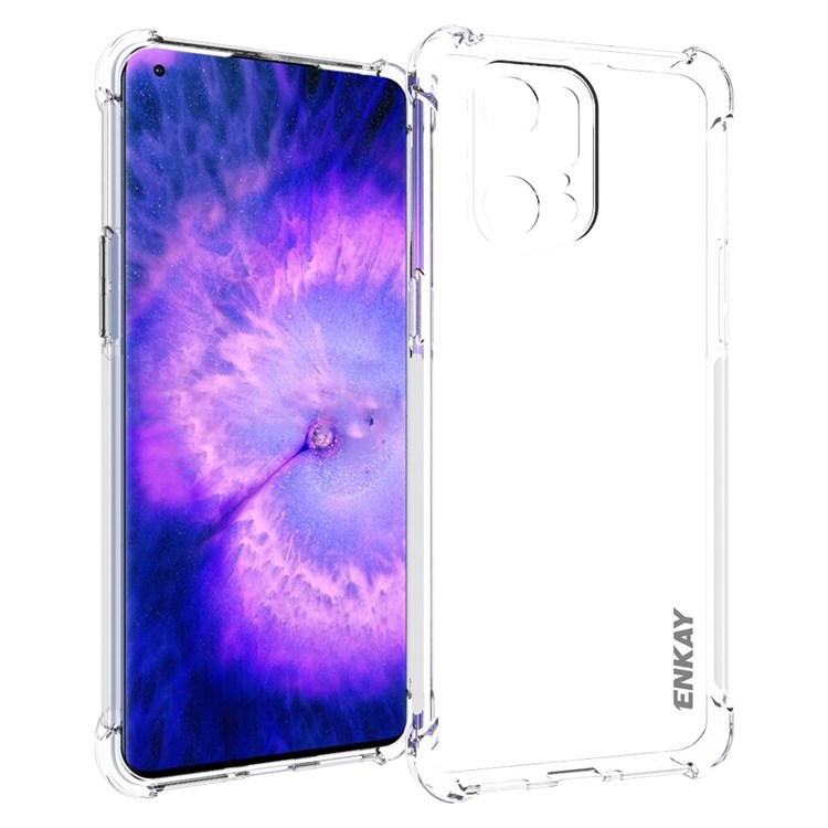 Case OPPO Find X5 Pro # Pre - Order * ENKAY Crystal Clear Cover กันกระแทก 4 มุมเสริม TPU เคสกันลื่น *