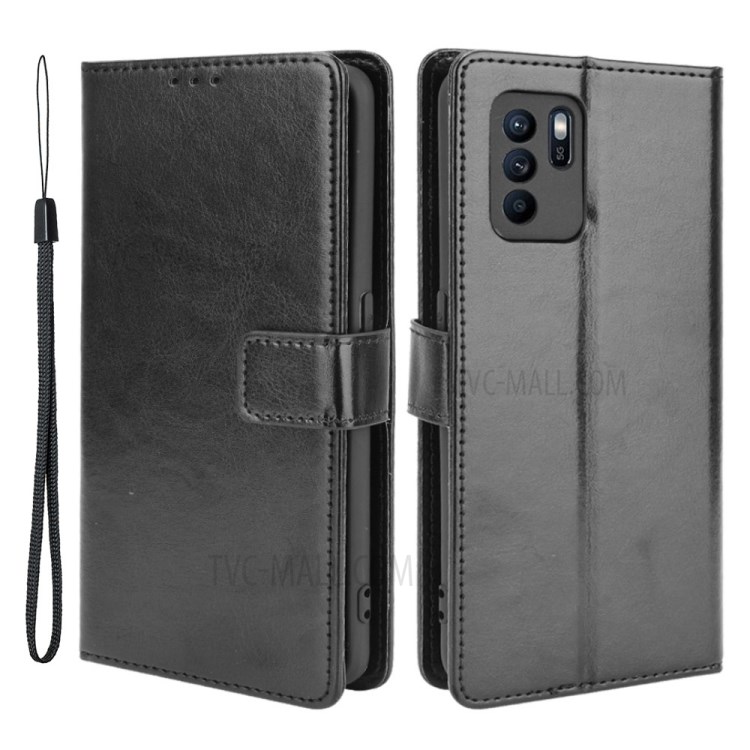 Case OPPO Reno6 Z 5G # Pre-Order * เคสกระเป๋าใส่โทรศัพท์หนัง PU Crazy Horse ช่องใส่บัตรกระเป๋าสตางค์และช่องเงินสด *