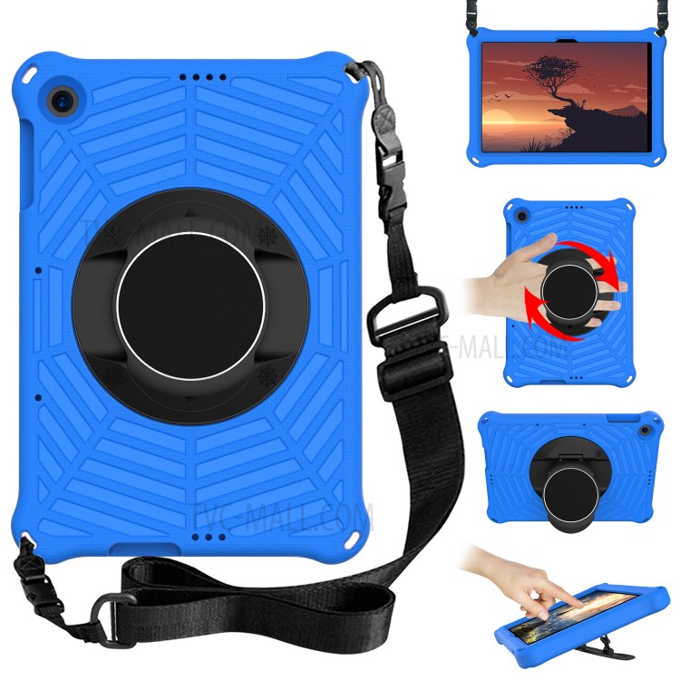Case Huawei MatePad T10s / Pre-Order * เคสใยแมงมุมพื้นผิว Kickstand EVA พร้อมสายคล้องไหล่ *