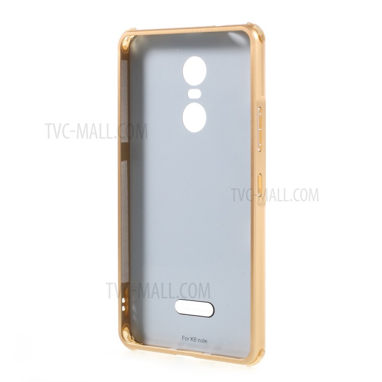 Case Lenovo K6 Note / Pre-order * เคสอลูมิเนียมขัดแปรงเคลือบ PC เบาะรองมุม 4 มุมเพื่อป้องกันการกระแทก *