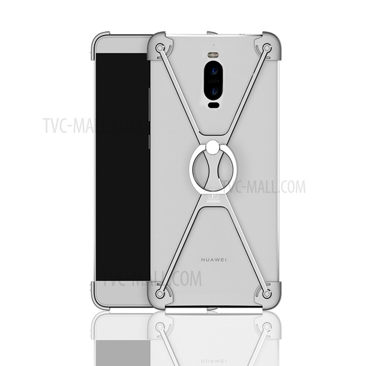 Case Huawei Mate 9 Pro / Pre-order * OATSBASF โครงโลหะรูปตัววีโลหะเงิน +แหวน *