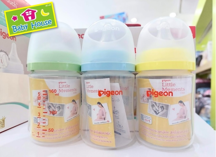 PigeonขวดนมPPWN 5oz.คอกว้าง แพค3ใบ จุกSofTouch Plus SS