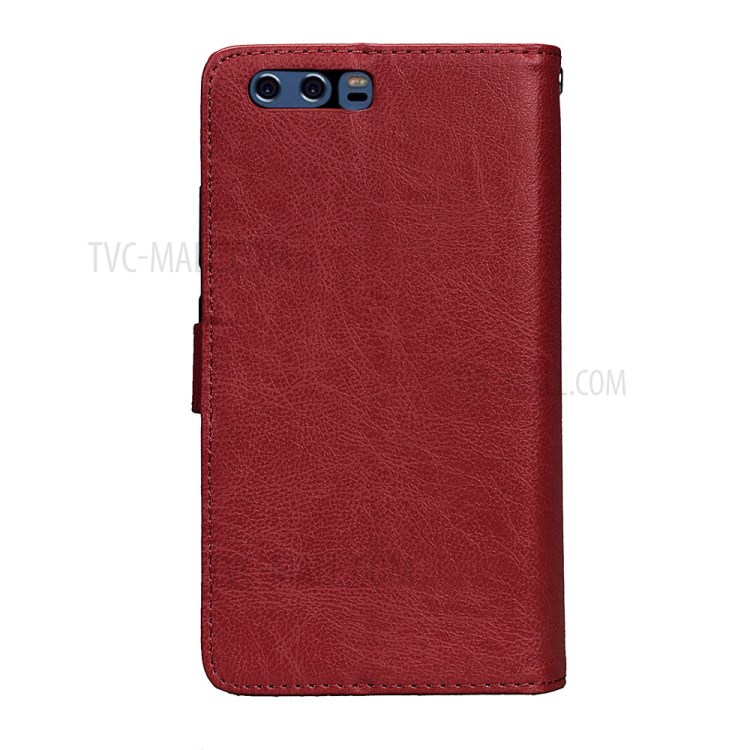 Case Huawei P10 Plus / Pre-order * เคสกระเป๋าสตางค์ผิวหนังม้า พร้อมช่องเสียบการ์ด 9 ใบ *