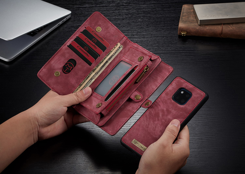 Case Huawei Mate 20 Pro / Pre-order * CASEME ปกหนังแยกกระเป๋าซิปอเนกประสงค์ 2-in-1 สไตล์ย้อนยุค *