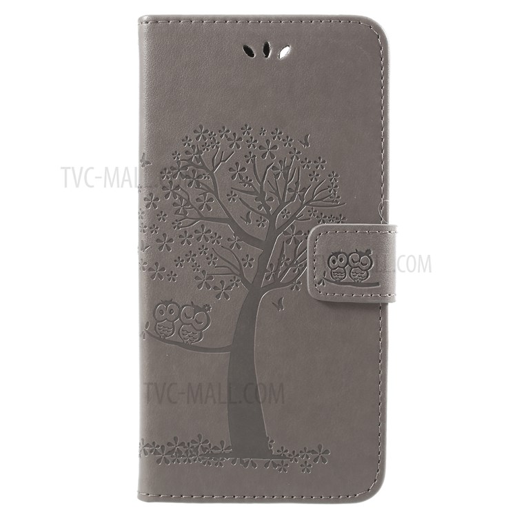 Case Huawei Y9 / Pre-order * ปั็มลายนกฮูกต้นไม้แบบหนังกระเป๋าสตาง + สายรัดข้อมือที่ง่ายต่อการพกพา *