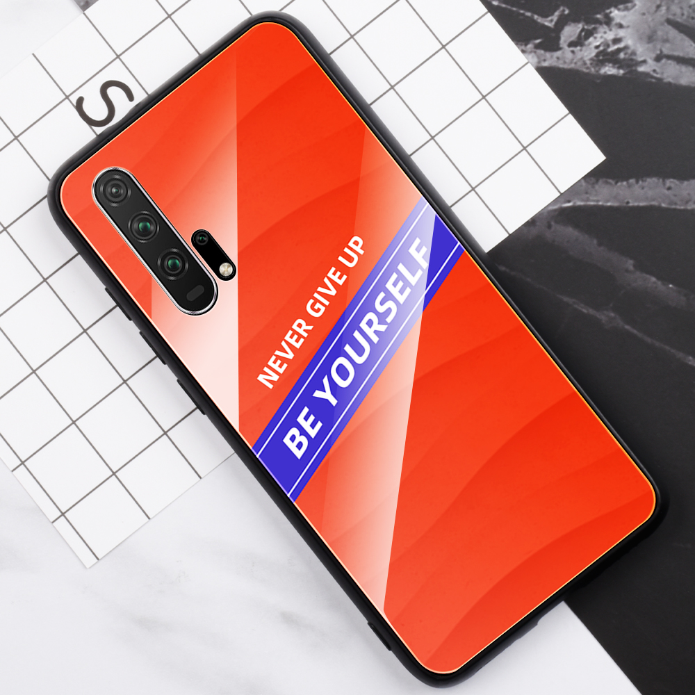 Case Huawei Nova 5T / Pre-order * เคสแบบกระจกนิรภัย PC TPU กระจกหลังมีความแข็ง 9H ป้องกันรอยขีดข่วนและทนต่อการสึกหรอ *