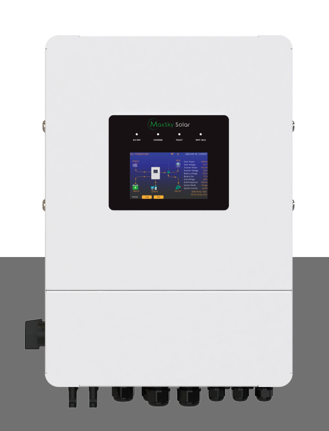 MaxSky ไฮบริด ออน/ออฟกริด อินเวอร์เตอร์ Hybrid ON/OFF Grid Inverter 6KW 1 Phase รุ่น SUNT-6.0KW-S