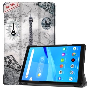 Case Lenovo Tab M8 TB-8505X / Pre-Order * เคสพิมพ์ลายพื้นผิวเคสแท็บเล็ตหนัง 3 - พับขาตั้ง *