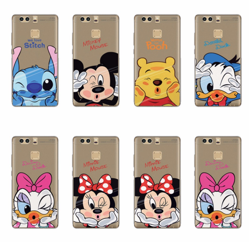 Case Huawei P7 / Pre-order * เคสซอฟท์ TPU ใส มิกกี้ มินนี่ หมีพูห์ ลายดอกไม้สวยๆ *
