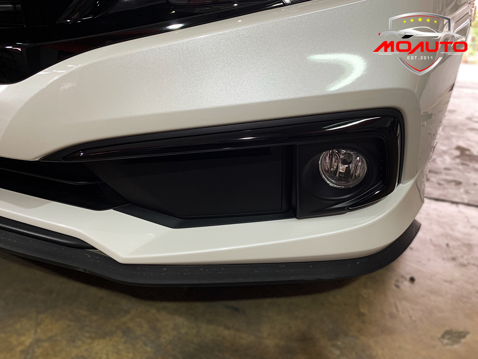 คิ้วครอบไฟตัดหมอก RS ดำเงา แท้ศูนย์ CIVIC FC MC