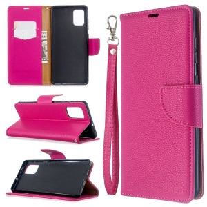 Case Samsung Galaxy A71 / Pre-order * เคสผิวหนังลิ้นจี่พร้อมสายคล้องมือ สไตล์กระเป๋า: 2 ช่องเสียบการ์ด + กระเป๋าเงินสด 1 *