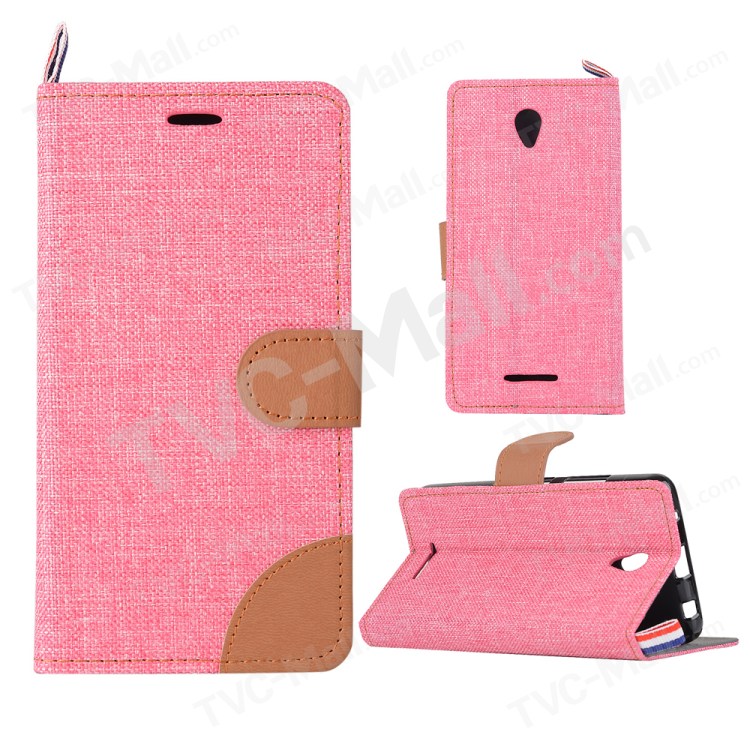 Case Lenovo A5000 / Pre-order * เคสยีนส์ผ้า Skin Leather Card Slot *