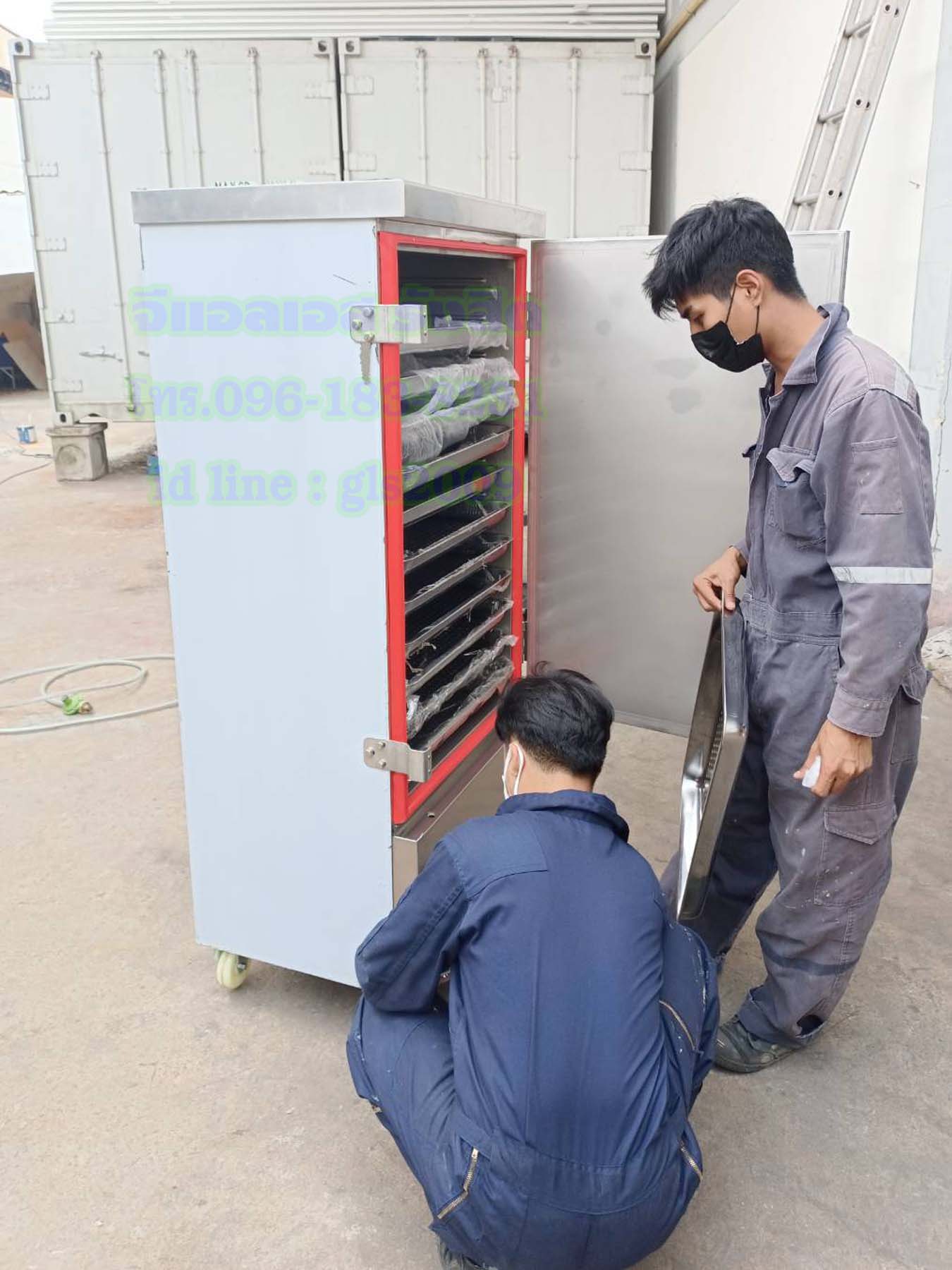 ตู้หุงข้าวไอน้ำ12ถาดใช้แก๊ส