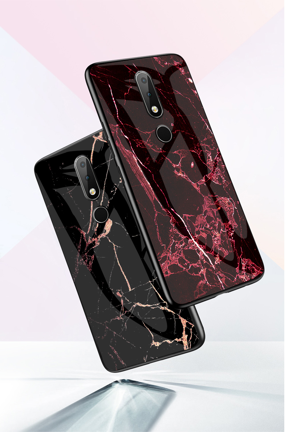 Case Nokia 4.2 / Pre-order * เคสลายหินอ่อนเนื้อกระจก + PC + TPU Combo *