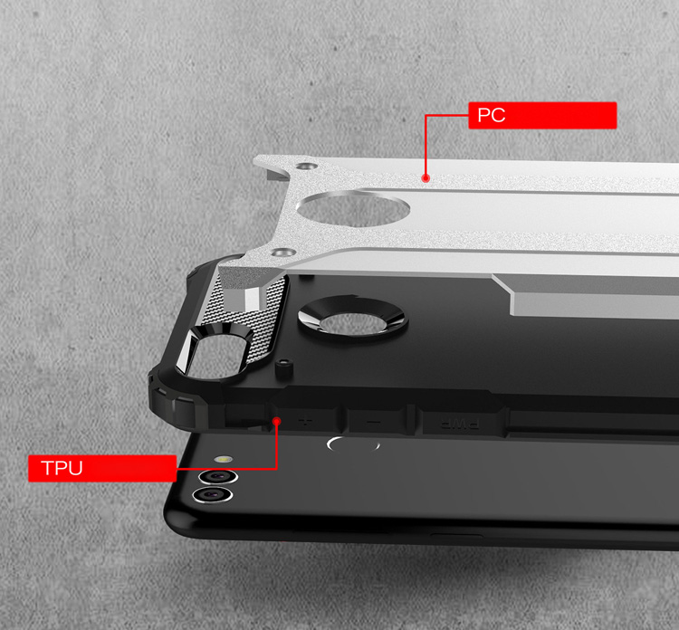 Case Huawei Y9 2018 / Pre-order * Combo แบบทนทาน พลาสติกไฮบริดและวัสดุ TPU, การป้องกัน 2 ชั้น *