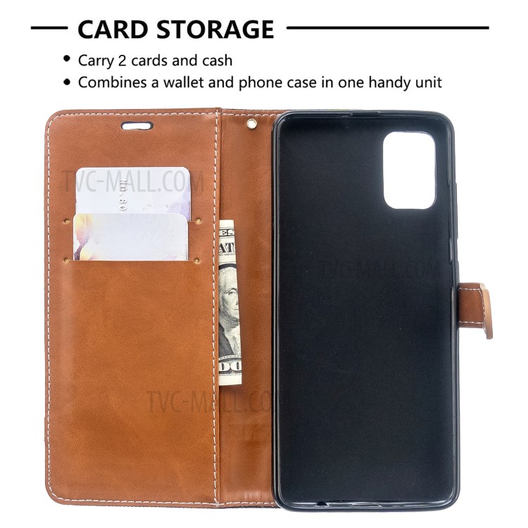 Case Samsung Galaxy A51 / Pre-order * เคส 2 สีผ้ายีนส์หนัง Wallet การออกแบบสีที่แตกต่างผิวผ้ายีนส์ที่ไม่ซ้ำกันทันสมัยและสง่างาม *