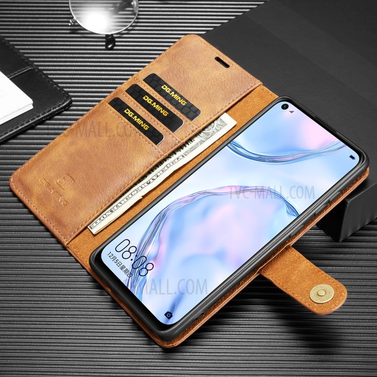 Case Samsung Galaxy Note 10 Lite / Pre-Order * DG.MING แบบถอดออกได้ 2-in-1 Split Leather Wallet Shell + PC Back Case *
