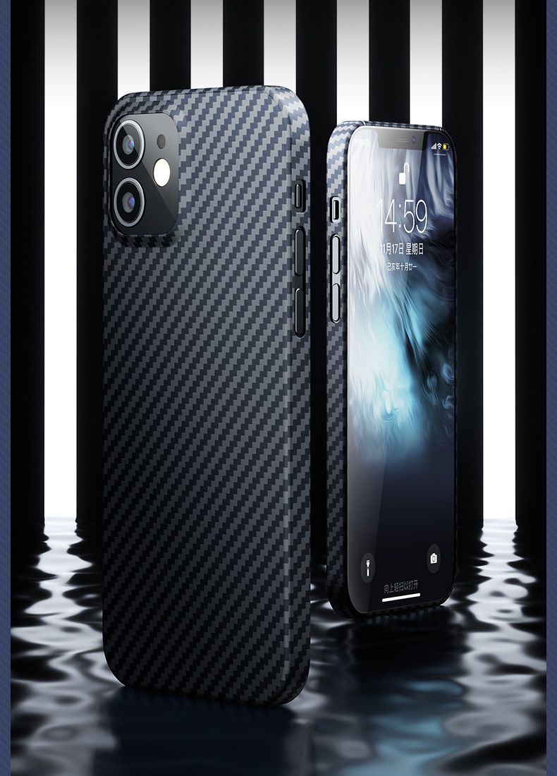 Case iPhone 12 / 12 Pro / Pre-Order * BENKS Carbon Fiber Texture เคสโทรศัพท์ป้องกันอะรามิดไฟเบอร์ *