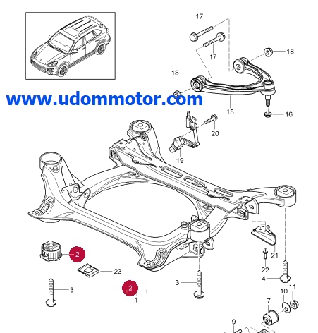 บู๊ชคานหน้า CAYENNE / 7L0499035A, 95534113301