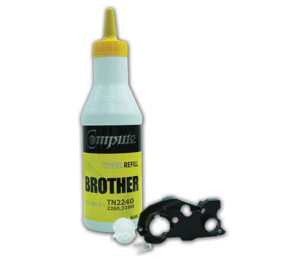 ผงหมึกเติม BROTHER TN-2060,2260,2280+เฟือง คอมพิวท์ (Refill Toner)