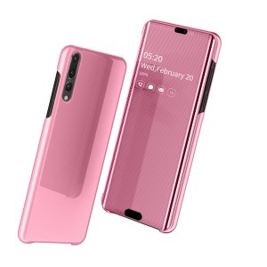 Case Huawei P20 Pro / Pre-order * View Window Mirror ทำจากวัสดุหนัง PC + PU หน้าต่างโปร่งแสงเพื่อการดูข้อมูลที่ง่าย *