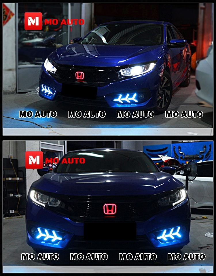 H แดง ดำ แดงดำ LED หน้าหลัง CIVIC FC/FK/MC 2019