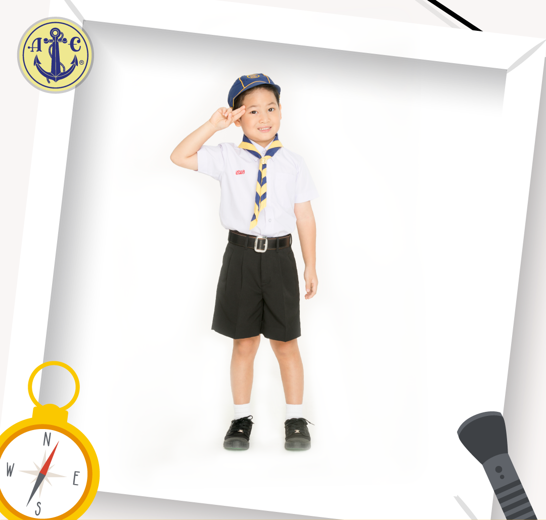 กางเกงนักเรียนตราสมอ สีดำ ยาว 17, 18 นิ้ว